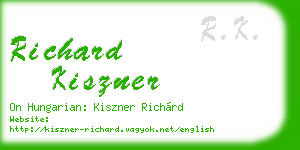 richard kiszner business card